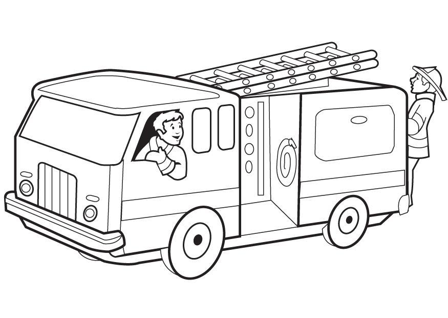 coloring page fire engine  free printable coloring pages