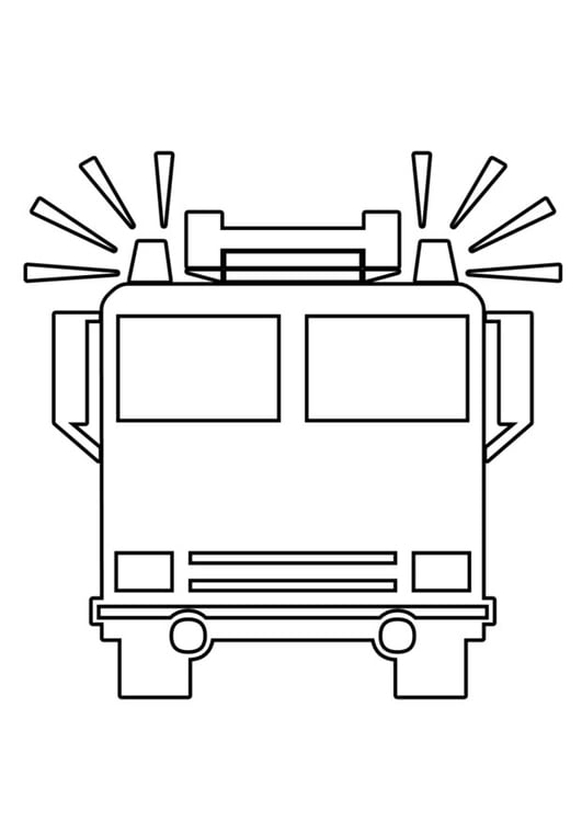 Coloring page fire engine