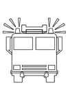 Coloring page fire engine