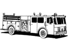 Coloring page fire engine