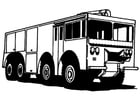 Coloring pages fire engine