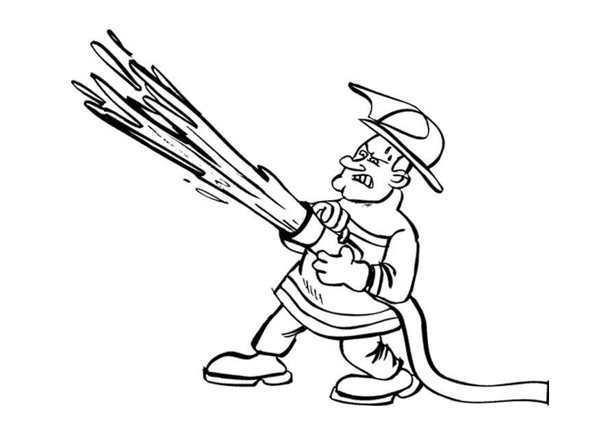 Coloring page fireman