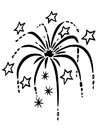 Coloring pages fireworks
