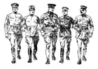 Coloring page First World War soldiers
