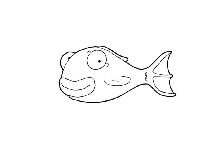 Coloring page fish