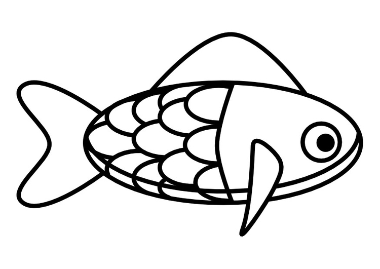 Coloring page fish