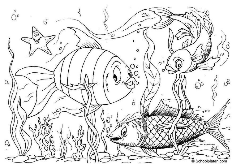 Coloring page fish