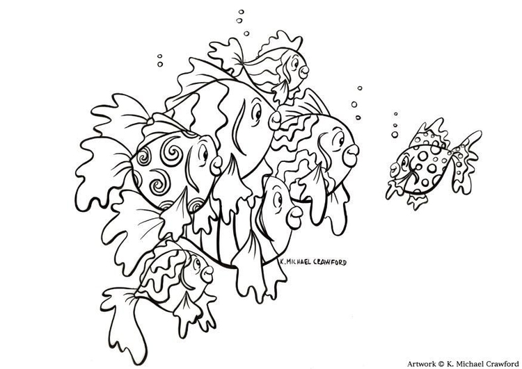 Coloring page fish