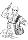Coloring pages Fisherman