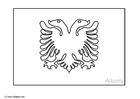 Coloring page flag Albania