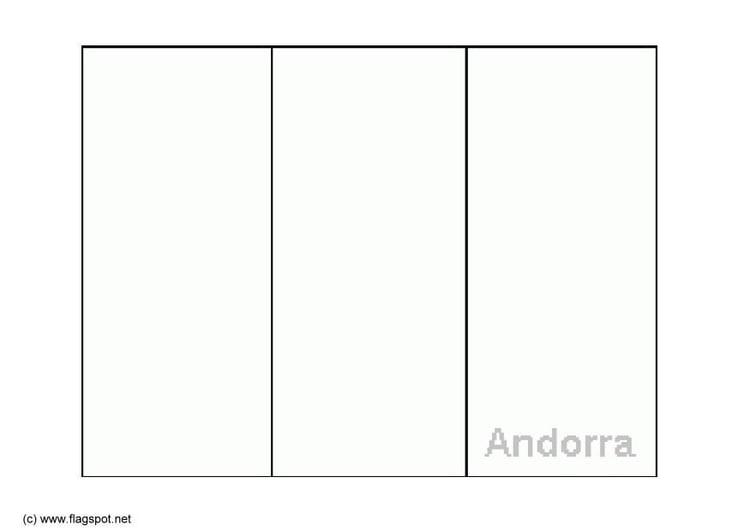 Coloring page flag Andorra