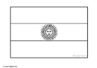 Coloring page flag Argentinia