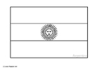 Coloring page flag Argentinia