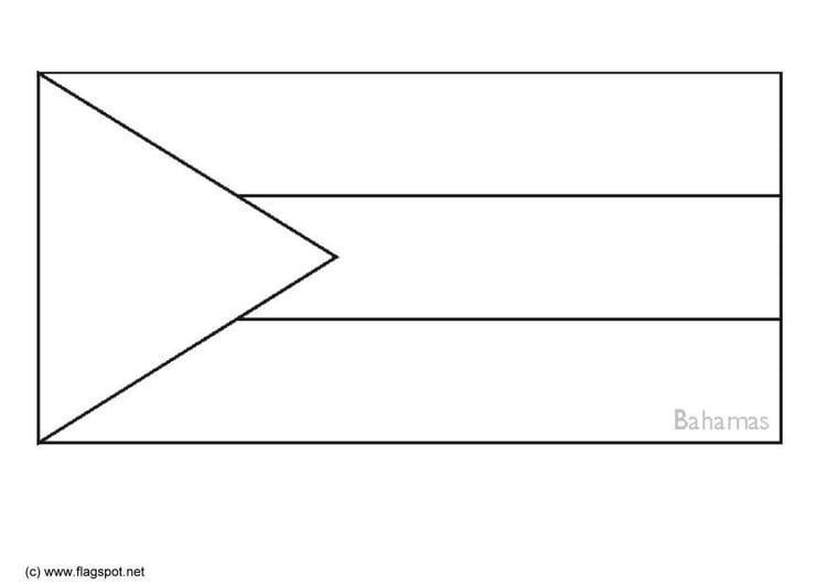 Coloring page flag Bahamas