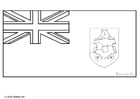 Coloring page flag Bermuda