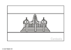 Coloring pages flag Cambodia