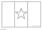 Coloring page flag Cameroon