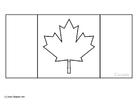 Coloring pages flag Canada