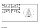 Coloring page flag Cayman Islands