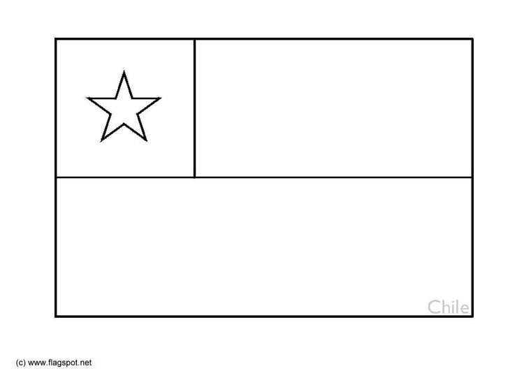 Coloring page flag Chile