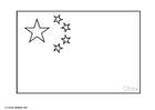 Coloring page flag China