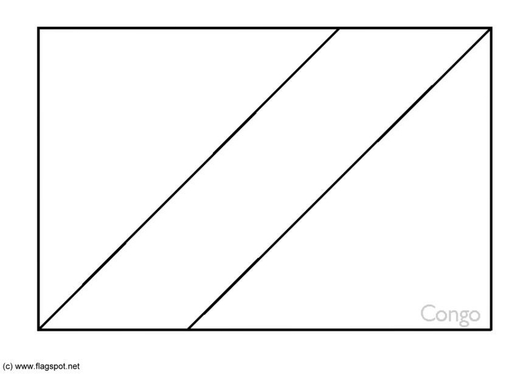 Coloring page flag Congo