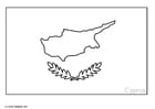 Coloring pages flag Cyprus