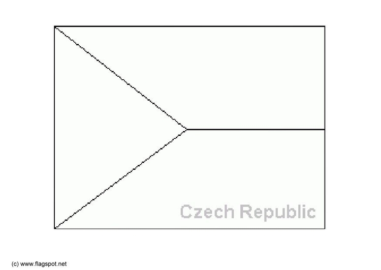 Czech Republic Flag Coloring Page