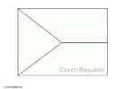 Coloring pages flag Czech Republic