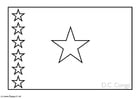 Coloring page flag Democratic Republic of Congo