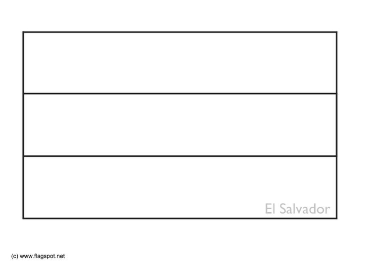 Download Coloring Page flag El Salvador - free printable coloring pages