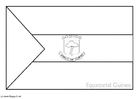 Coloring pages flag Equatorial Guinea