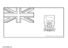 Coloring pages flag Falkland Islands