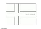 Coloring page flag Faroe Islands
