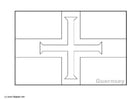 Coloring page flag Guernsey