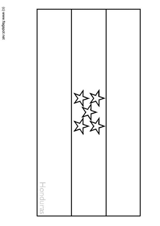 Coloring Page flag Honduras - free printable coloring pages - Img 6356