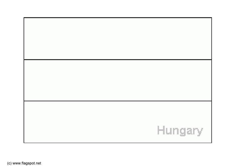 Coloring page flag Hungary
