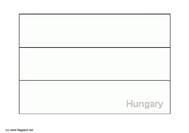 Coloring page flag Hungary