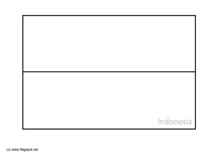 Coloring page flag Indonesia