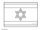 Coloring pages flag Israel