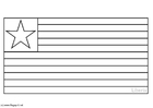 Coloring pages flag Liberia