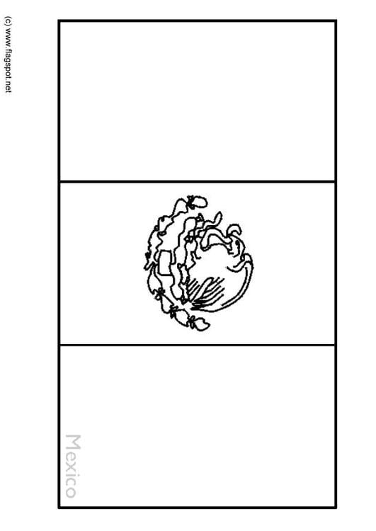 Mexican Flag Coloring Page