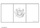 Coloring pages flag Moldavia