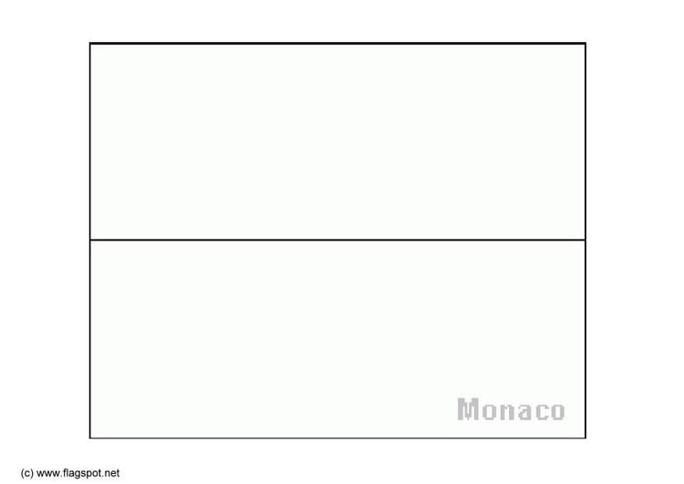 Coloring Page flag Monaco