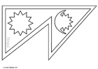 Coloring pages flag Nepal