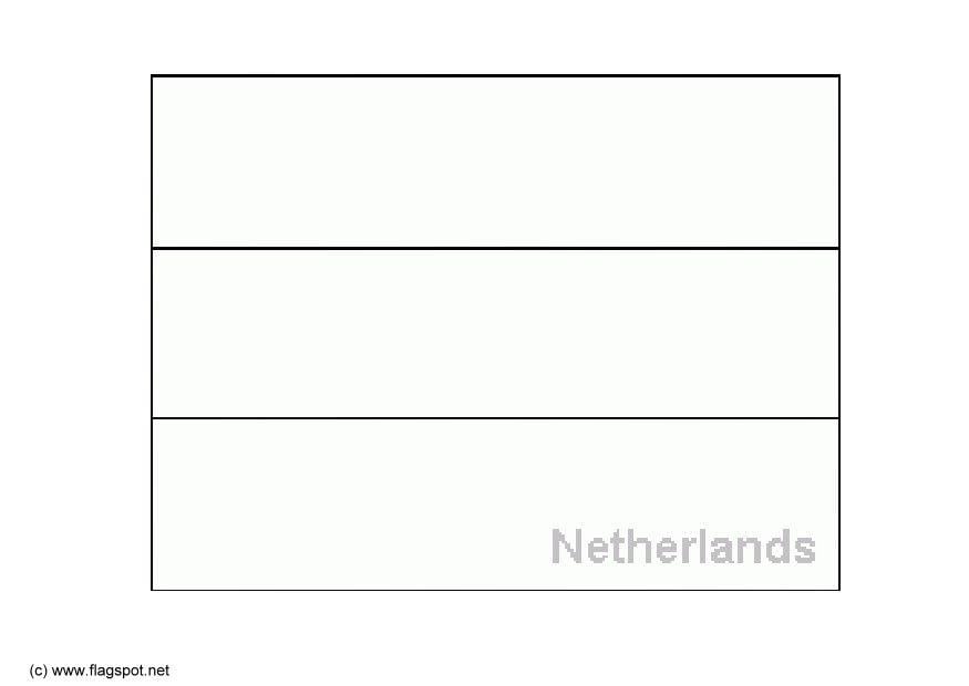 Coloring page flag Netherlands