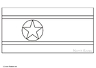 Coloring pages flag North Korea