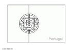 Coloring pages flag Portugal