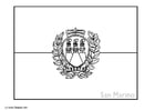 Coloring page flag San Marino