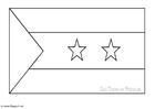 Coloring page flag Sao Tome and Principe